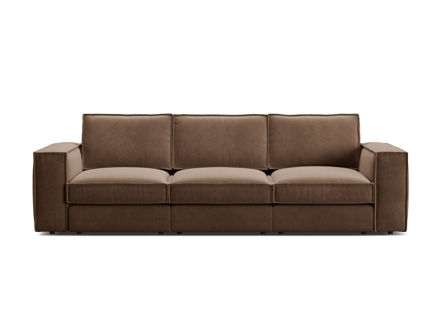 Pola — Sofa Chocolate (Salvador 4) Black Plastic