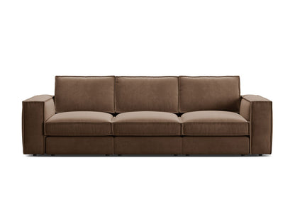 Pola — Sofa Chocolate (Salvador 4) Black Plastic
