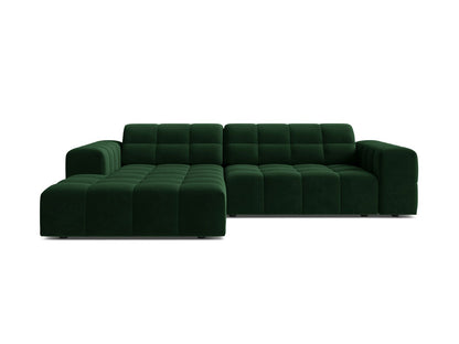 Jennifer — Corner Sofa (234x167x78 cm) Bottle Green (Bluvel 78) Left