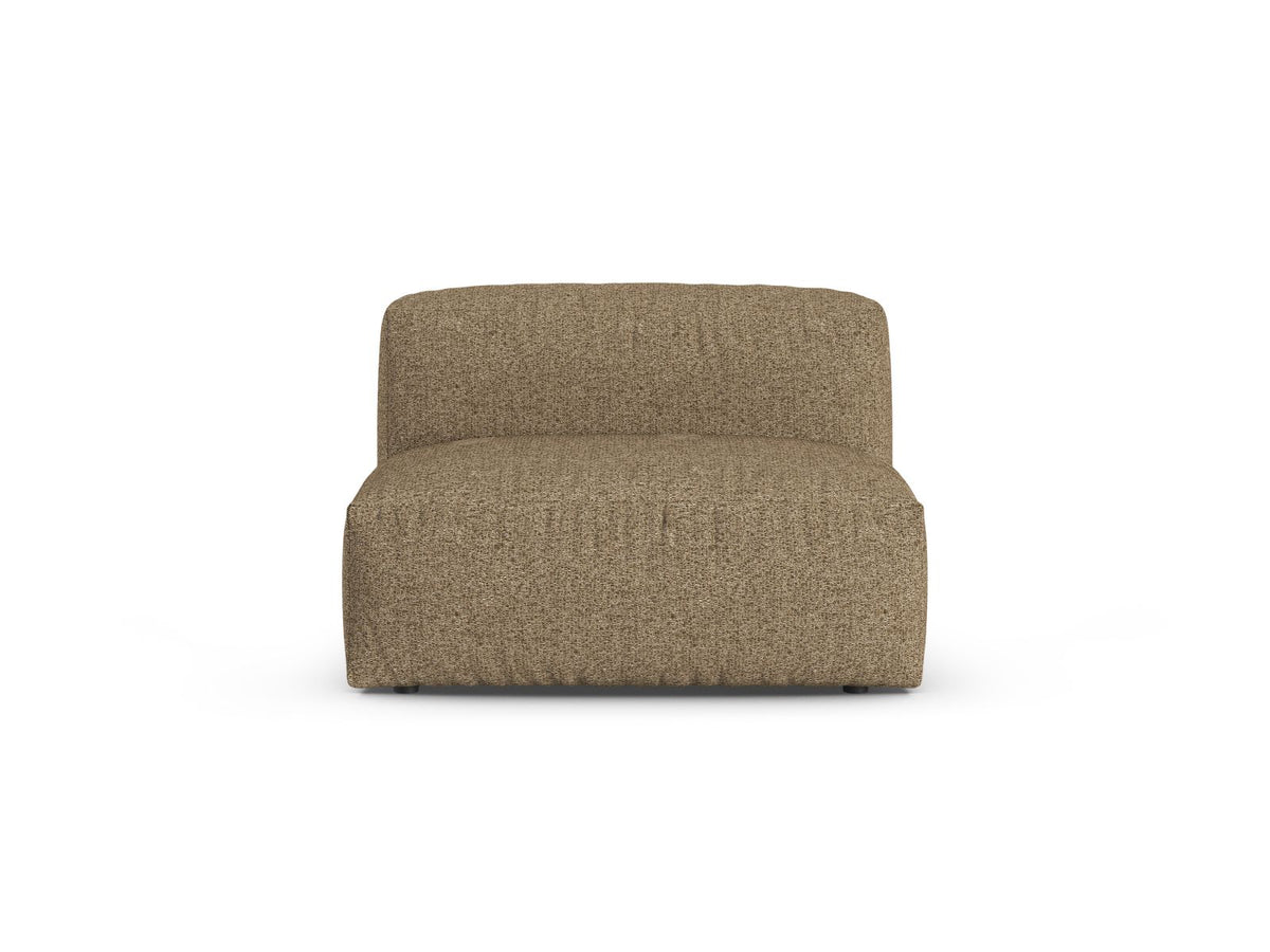 Martina — Modular Sofa Cappuccino (Monet Cappucino) Black Plastic