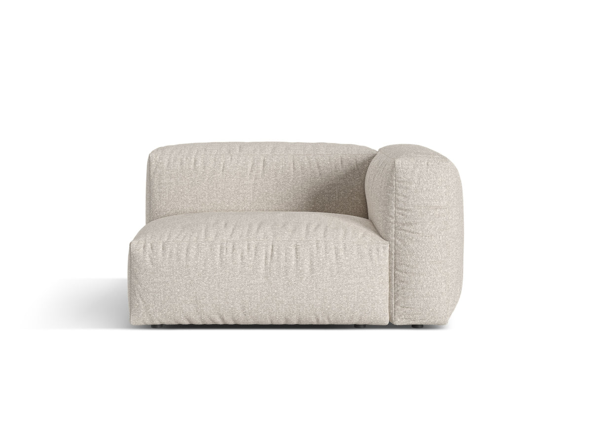 Martina — Modular Sofa Beige (Monet Sand) Black Plastic Right