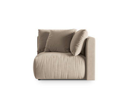 Chris — Modular Sofa Light Beige (Casino Pearl) Black Plastic