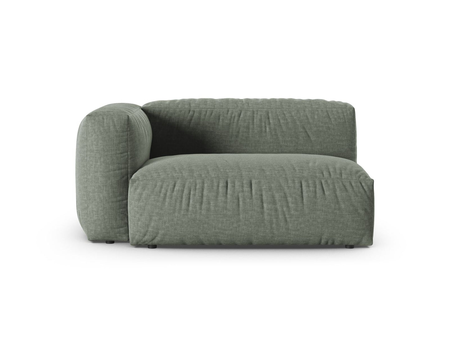 Martina — Modular Sofa Moss Green (Boston Water Green) Black Plastic
