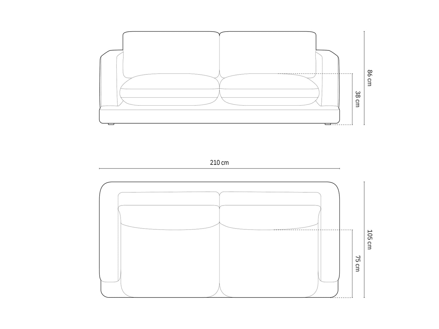 Ibiza — Sofa (210x105x86 cm)