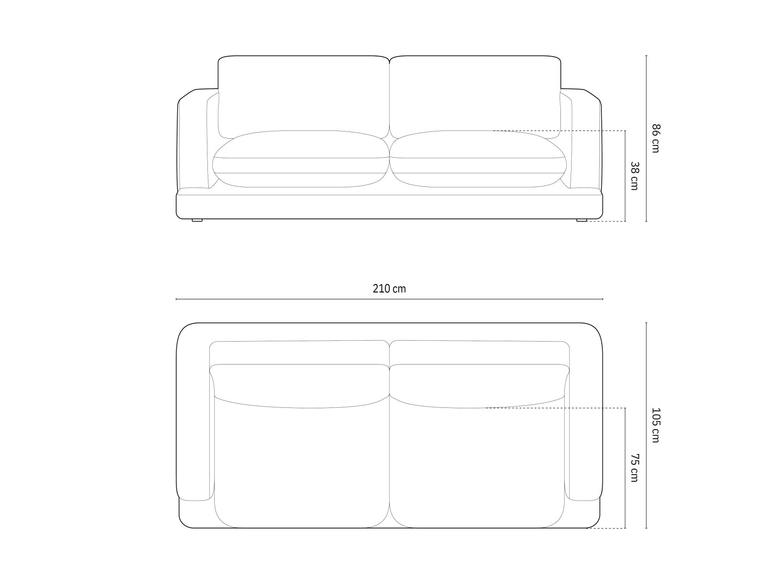 Ibiza — Sofa (210x105x86 cm)