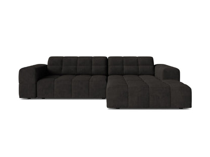 Jennifer — Corner Sofa (234x167x78 cm) Anthracite (Eden 21 Black) Right