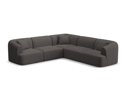 Campi — Corner Sofa Grey (Moly 85) Black Plastic