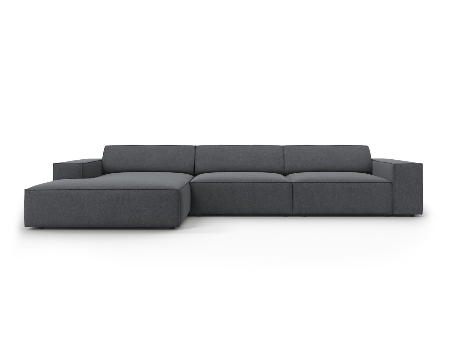 Jodie — Corner Sofa (284x162x77 cm) Dark Grey (Megan 367) Left