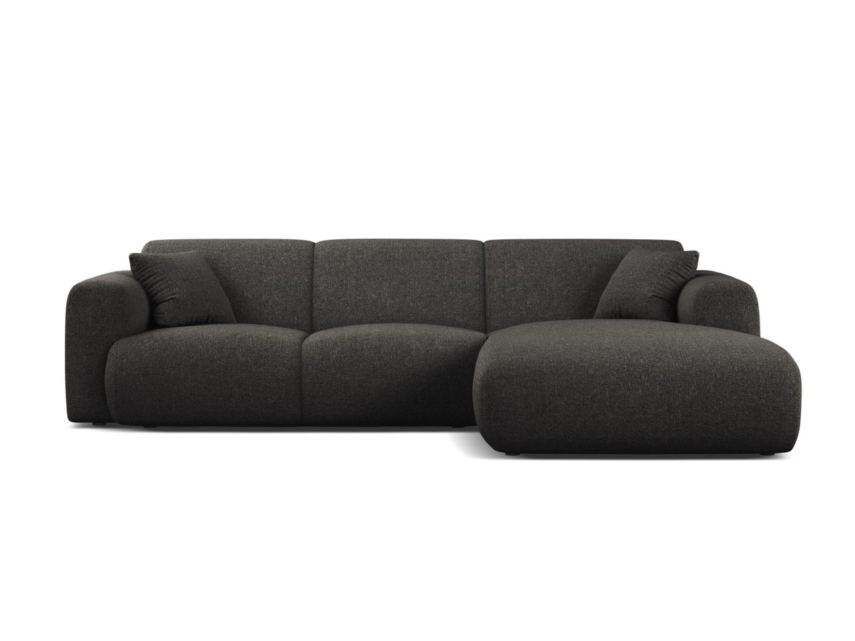 Molino — Corner Sofa Anthracite (Eden 21 Black) Black Plastic Right