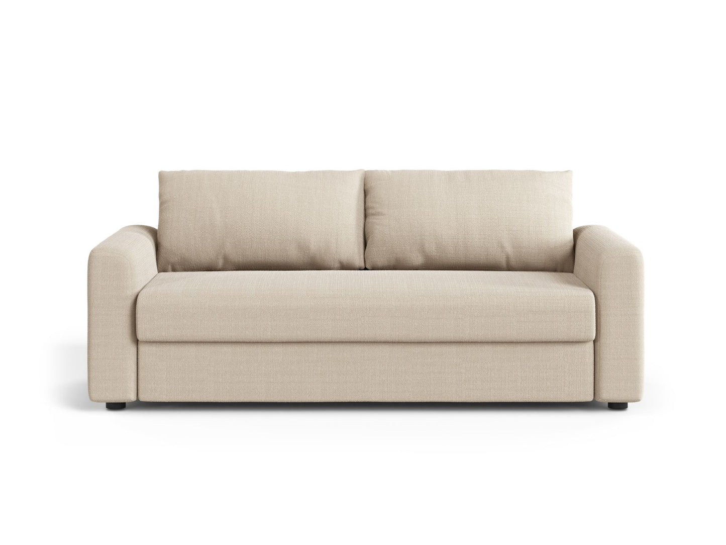David — Sofa Beige (BABEL TOFFEE) Black Plastic