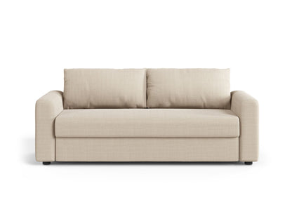 David — Sofa Beige (BABEL TOFFEE) Black Plastic