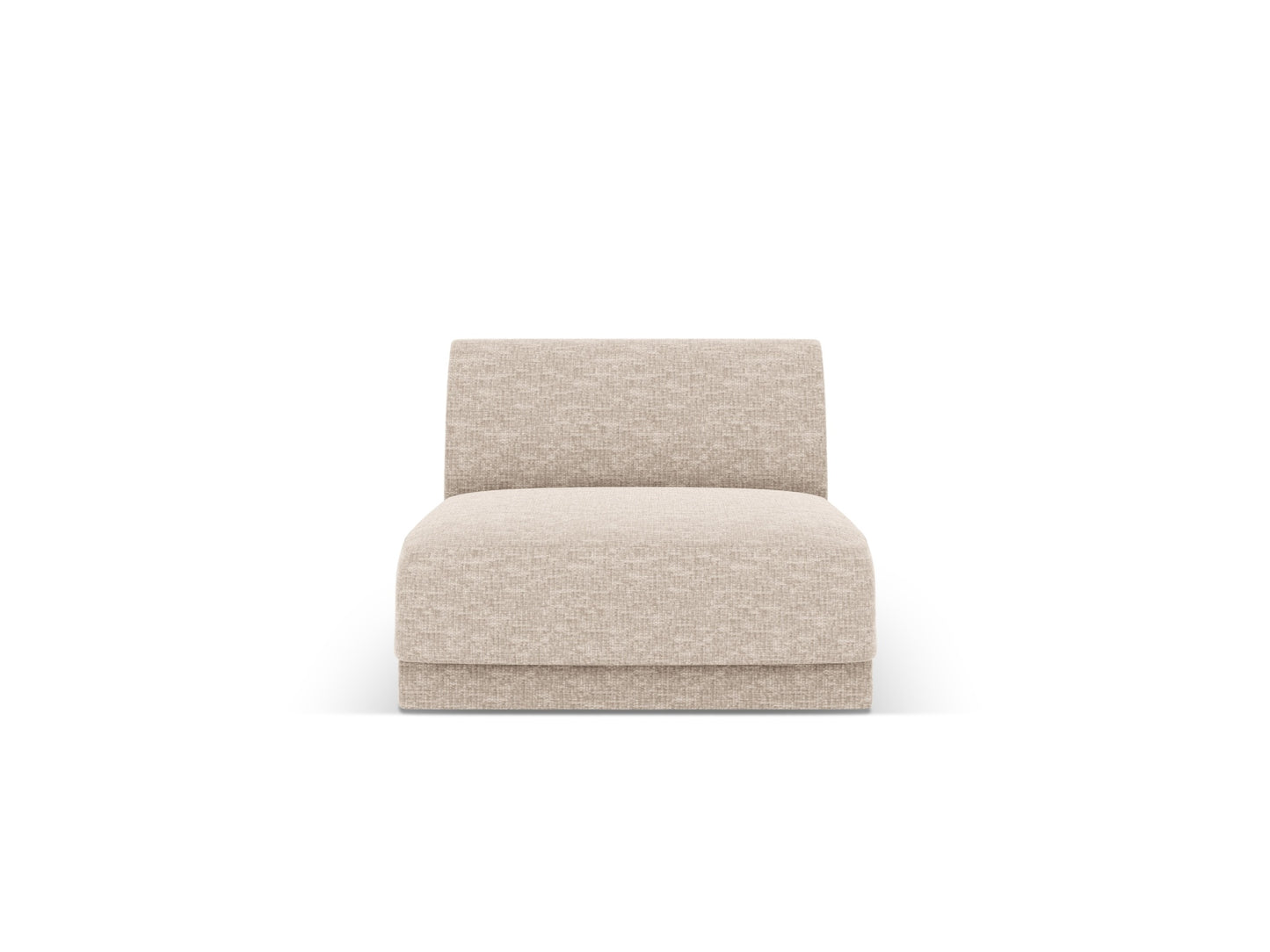 Miley — Modular Sofa Beige (Eden 3 Cream) Black Plastic