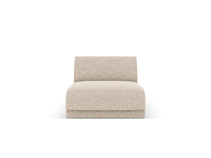 Miley — Modular Sofa Beige (Eden 3 Cream) Black Plastic