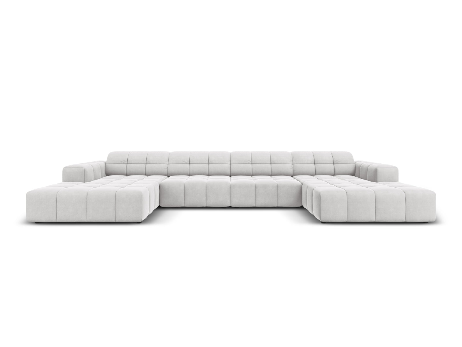 Chicago — Panoramic Sofa Silver (Bluvel 03) Must plastik