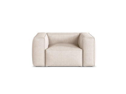 Aveiro — Armchair Beige (Liberty 2) Black Plastic