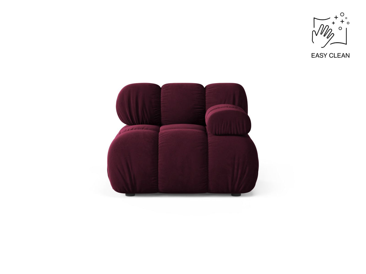 Bellis — Modular Sofa (94x94x70 cm) Burgundy (Venus 2932) Right