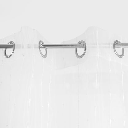 White Jacquard Curtain with Rings 140x250 cm | B2 Essentials