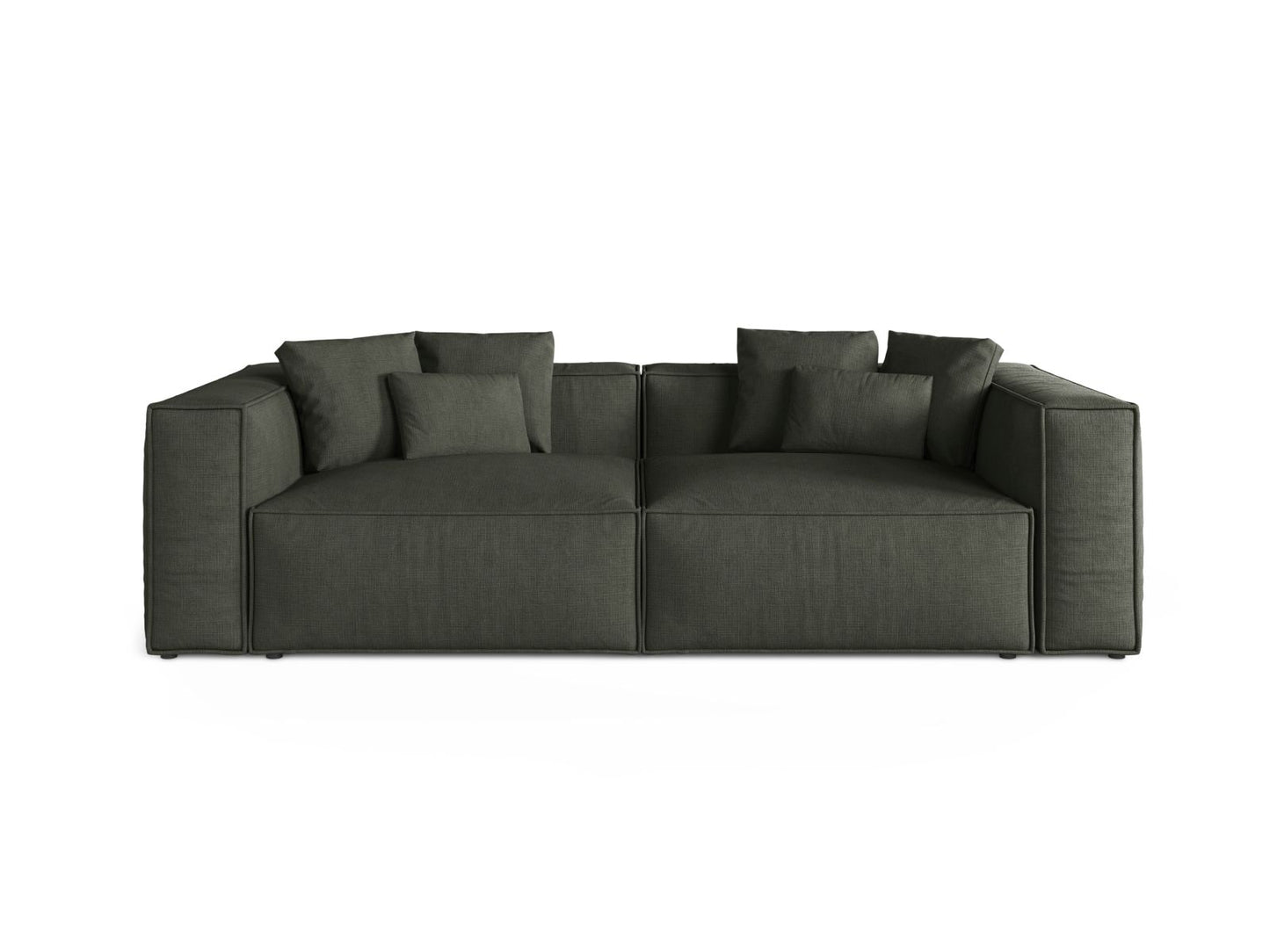 Aveiro — Sofa Moss Green (Liberty 12) Black Plastic