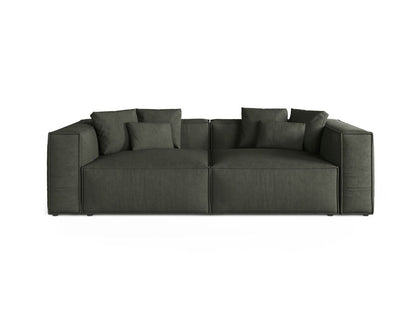 Aveiro — Sofa Moss Green (Liberty 12) Black Plastic