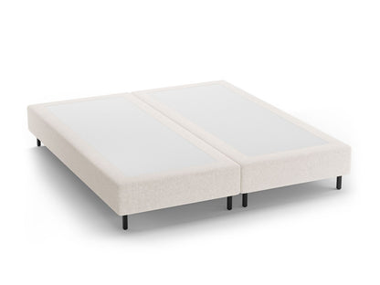 Whale — Bed Base Light Beige (Eden 2 Pearl) Black Metal