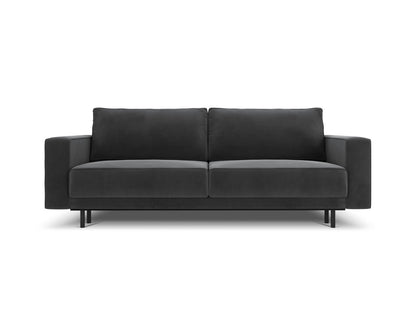 Caro — Sofa Grey (Bluvel 14) Black Beech Wood