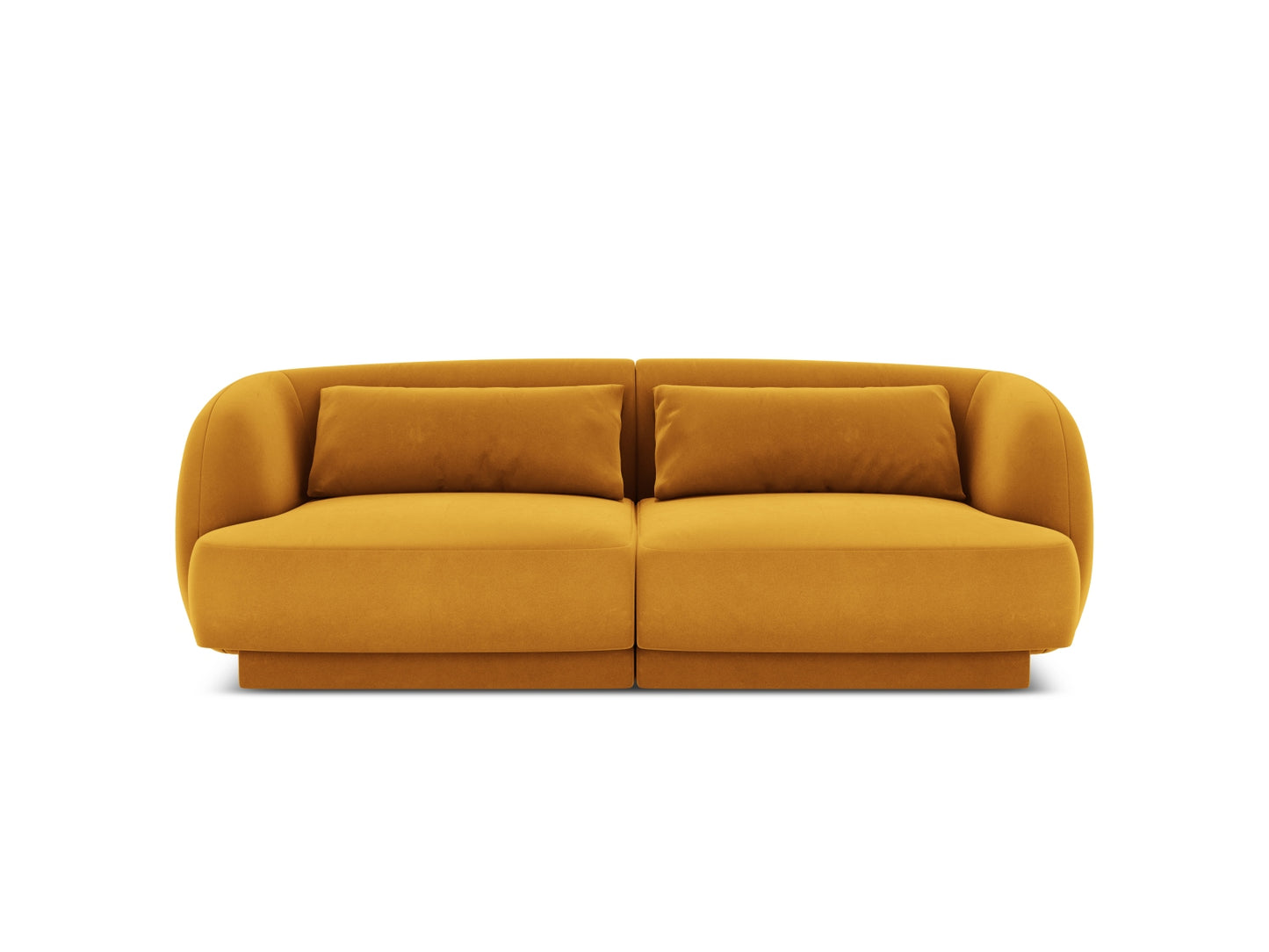 Tulum — Sofa Yellow (Bluvel 68) Black Plastic