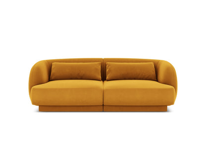 Tulum — Sofa Yellow (Bluvel 68) Black Plastic