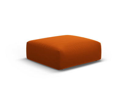 Matera — Pouf Terracotta (Salvador 14) Black Plastic Left