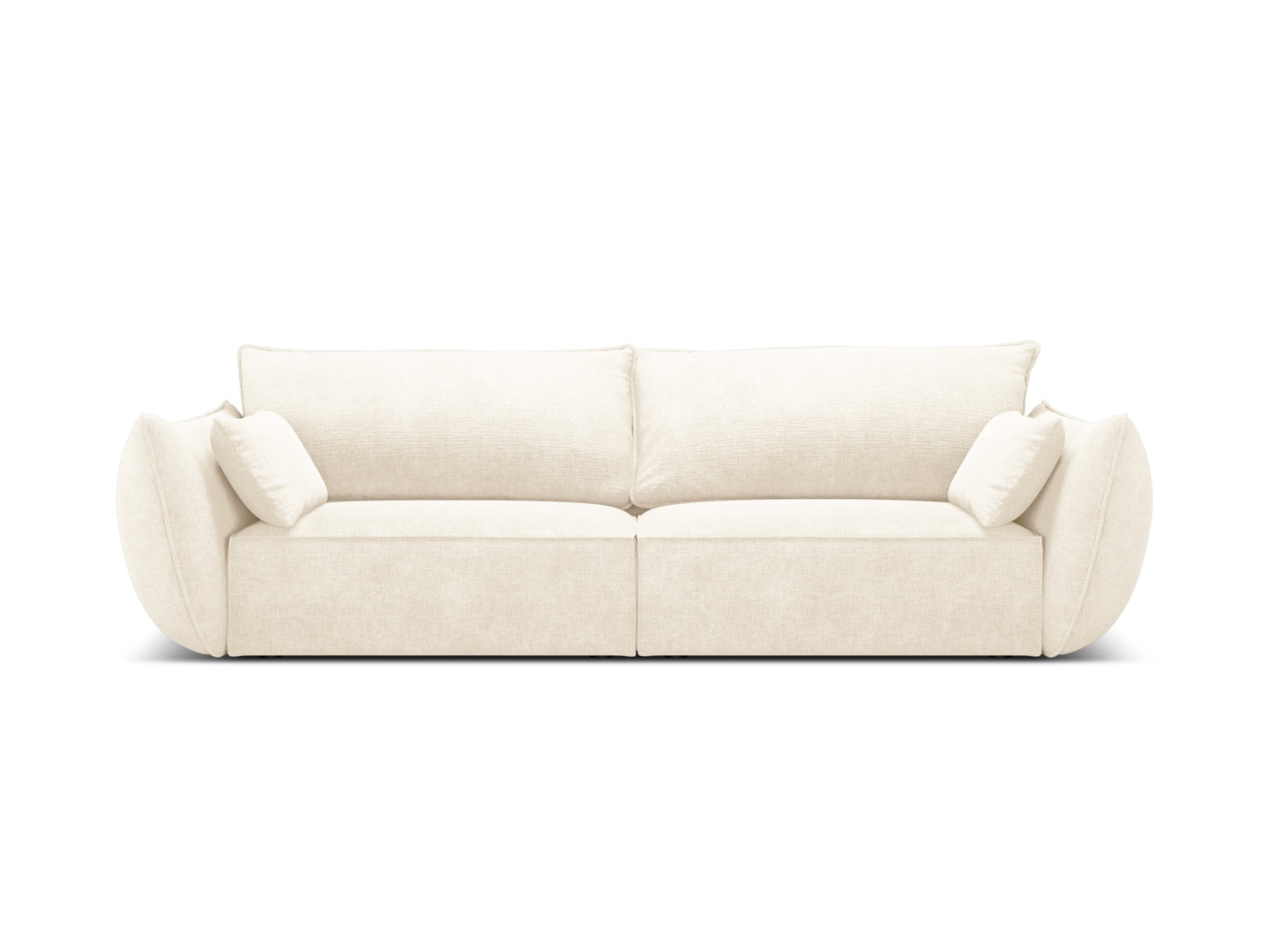 Kaelle — Sofa Light Beige (Over The Horizon 03) Black Plastic