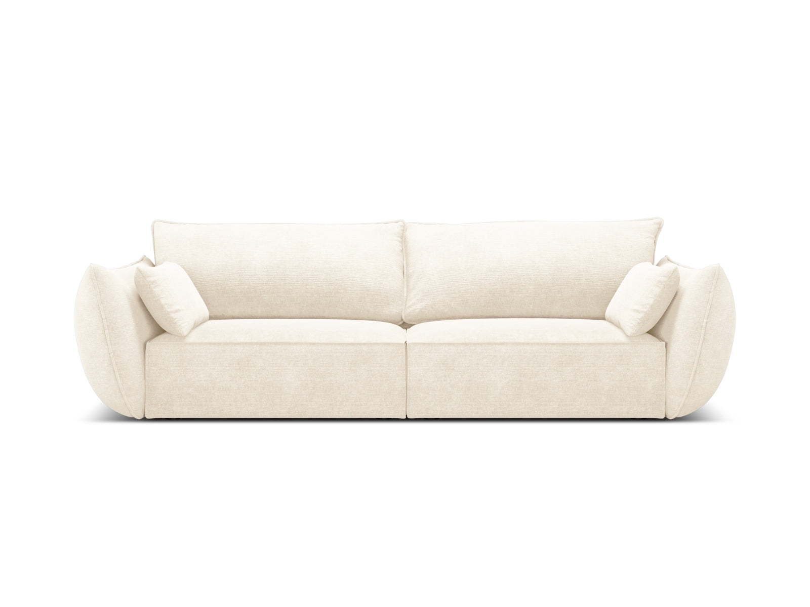 Kaelle — Sofa Light Beige (Over The Horizon 03) Black Plastic