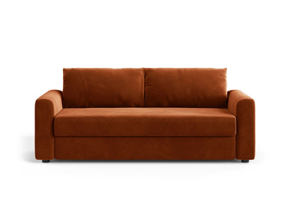 David — Sofa Terracotta (Salvador 14) Black Plastic