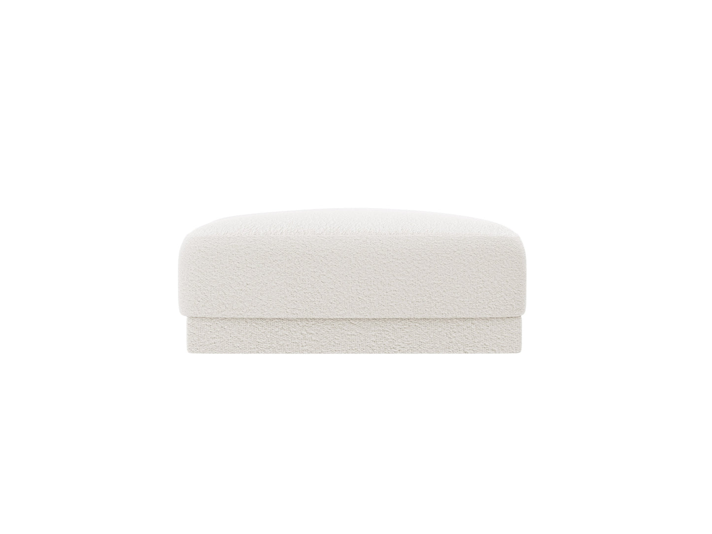 Miley — Pouf White (Baloo 2073) Black Plastic