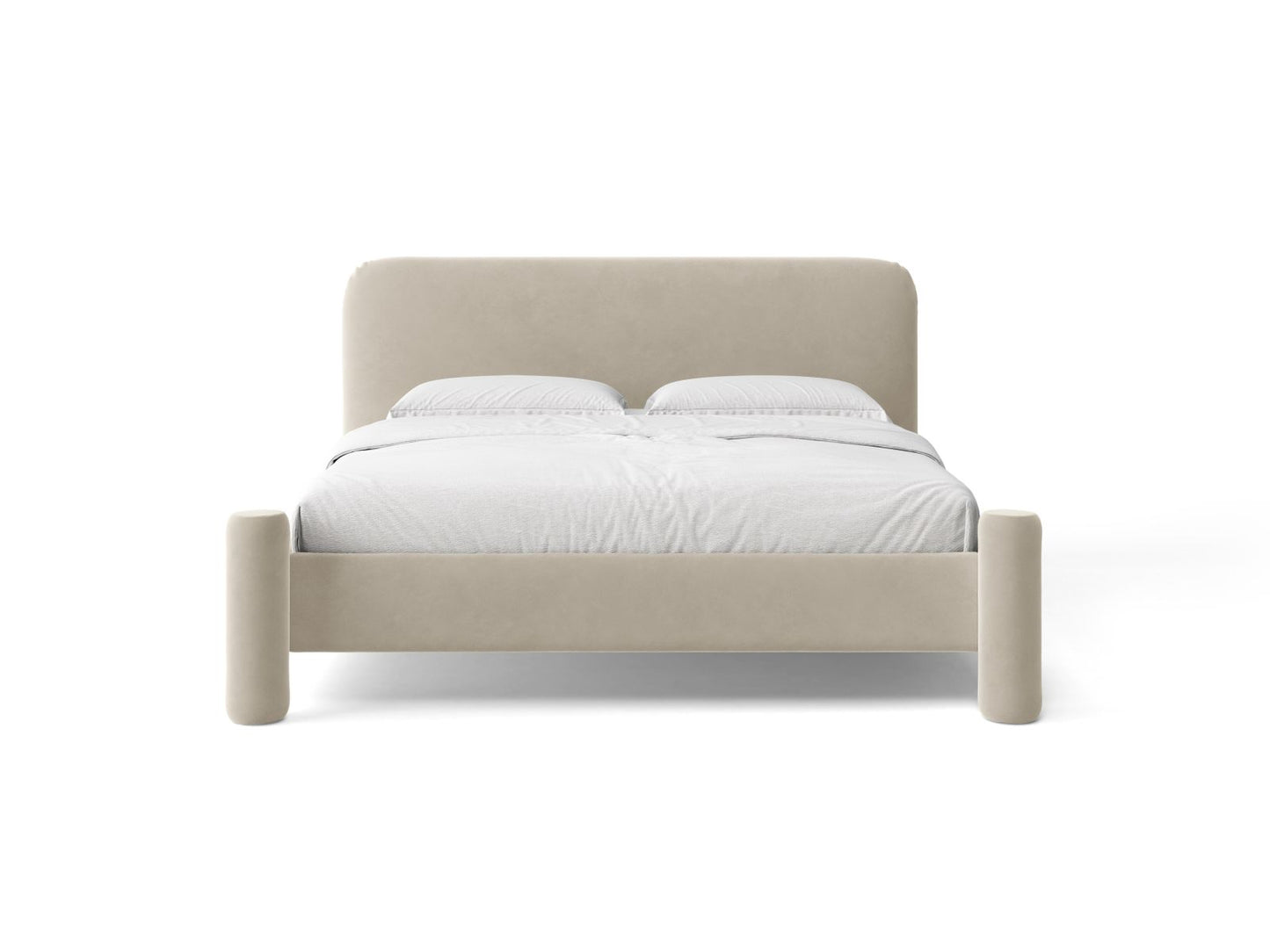 Vera — Bed (184x223x100 cm) Light Beige (Casino Pearl)