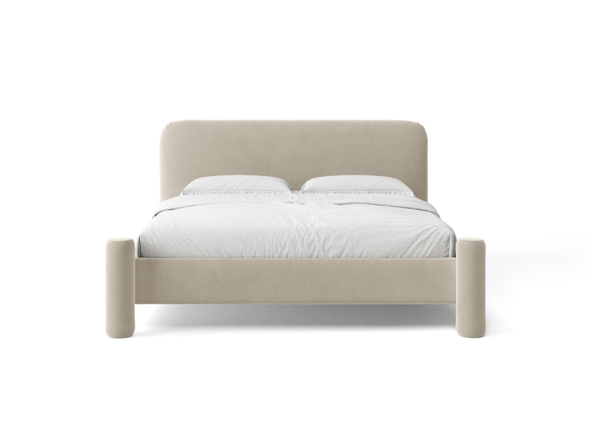 Vera — Bed (184x223x100 cm) Light Beige (Casino Pearl)