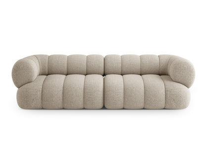 Koge — Sofa Dark Beige (Eden 4 Beige) Black Plastic