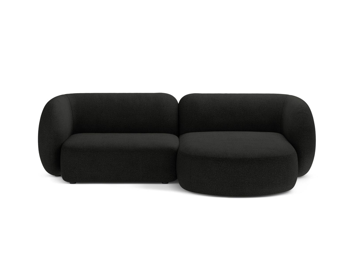Kate — Corner Sofa Black (Baloo 2082) Black Plastic Right