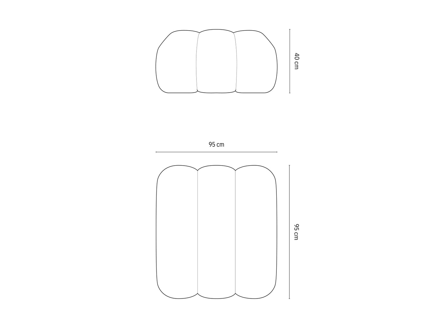 Koge — Pouf (95x95x40 cm)