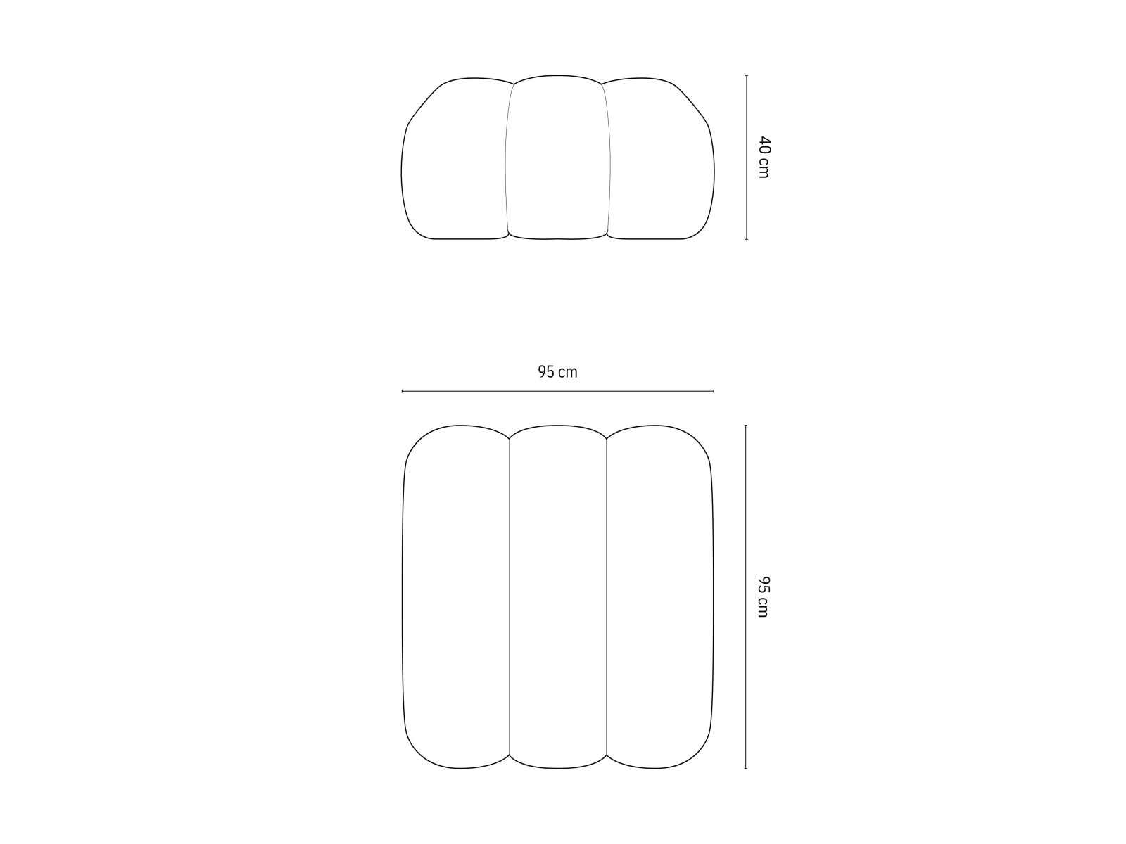 Koge — Pouf (95x95x40 cm)