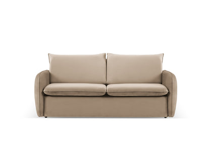 Vienna — Sofa Beige (Bluvel 28) Black Plastic