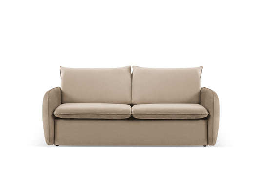 Vienna — Sofa Beige (Bluvel 28) Black Plastic