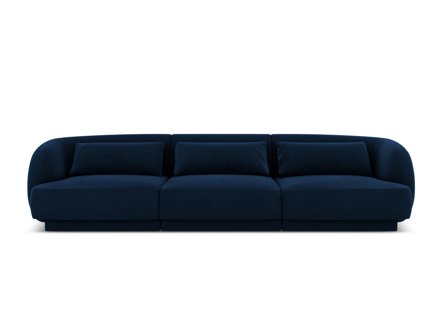 Tulum — Sofa Royal Blue (Bluvel 86) Black Plastic