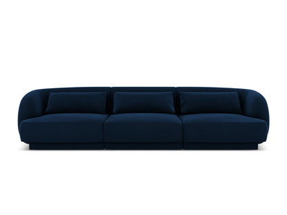 Tulum — Sofa Royal Blue (Bluvel 86) Black Plastic