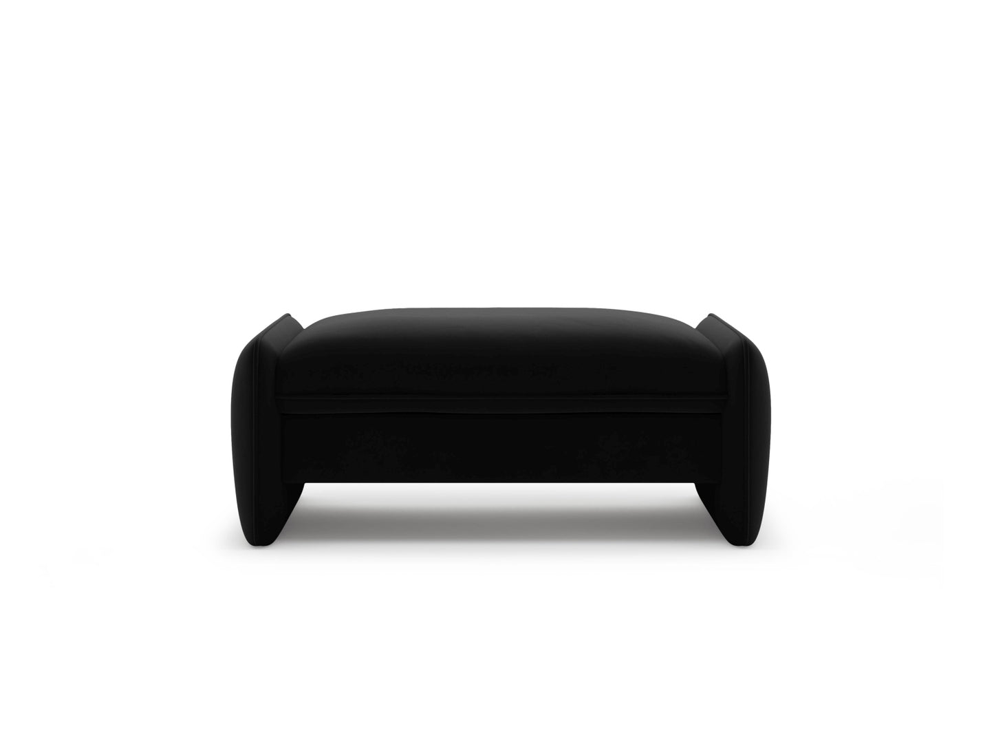 Georgia — Pouf (115x70x43 cm) Black (Magic Velvet 2219)