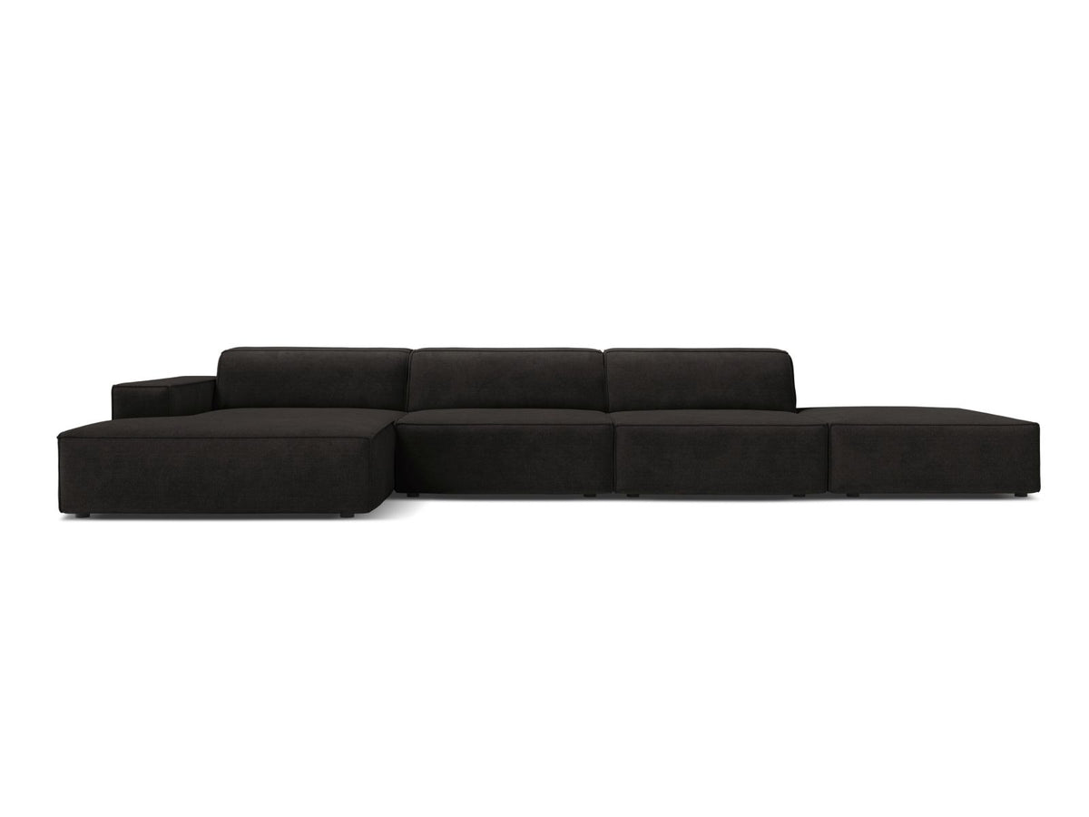 Jodie — Corner Sofa Black (Liberty 22) Black Plastic Left