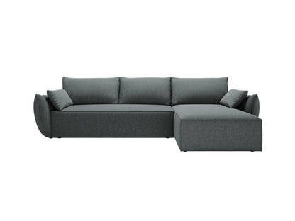 Kaelle — Corner Sofa Royal Blue (Haga 86) Black Plastic Right