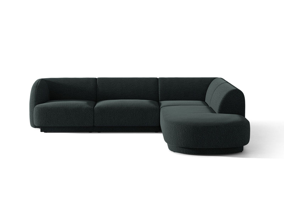 Miley — Corner Sofa Black (Baloo 2082) Black Plastic Right