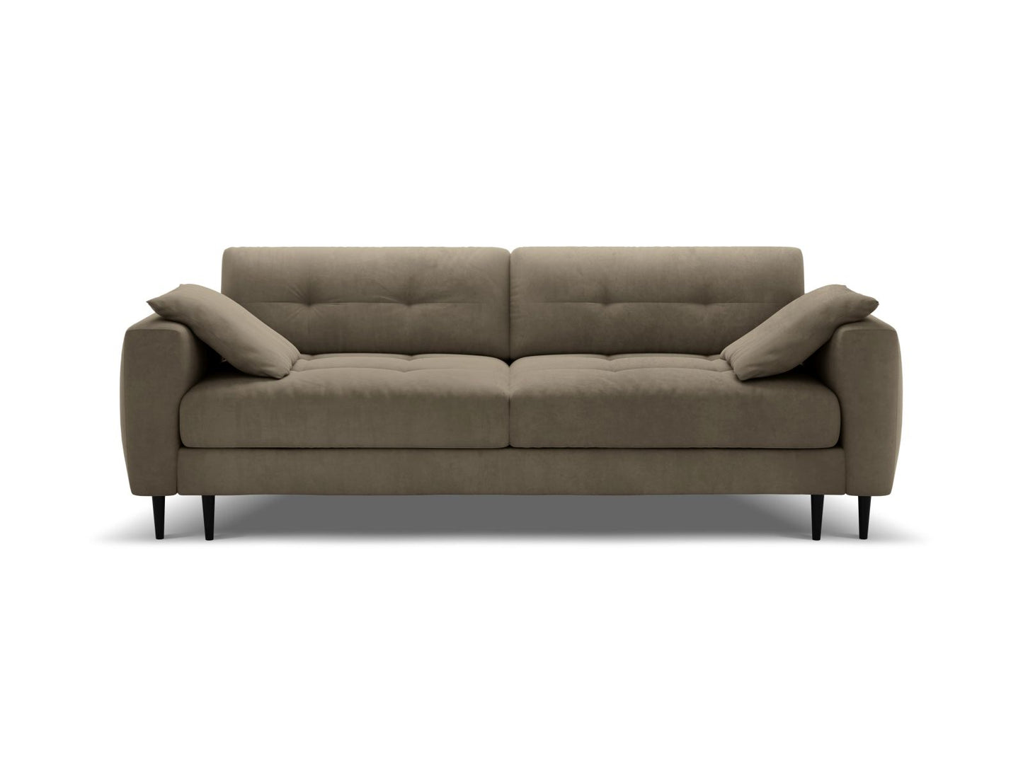 Bemy — Sofa Grey Brown (Salvador 3) Black Metal