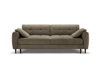 Bemy — Sofa Grey Brown (Salvador 3) Black Metal