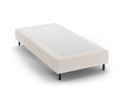 Whale — Bed Base Light Beige (Eden 2 Pearl) Black Metal