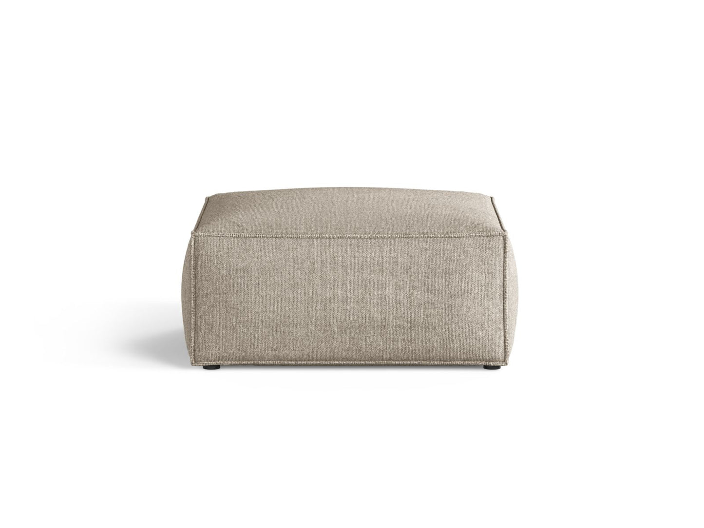 Aveiro — Pufas tamsiai smėlio spalvos (Eden 4 Beige) Juodas plastikas